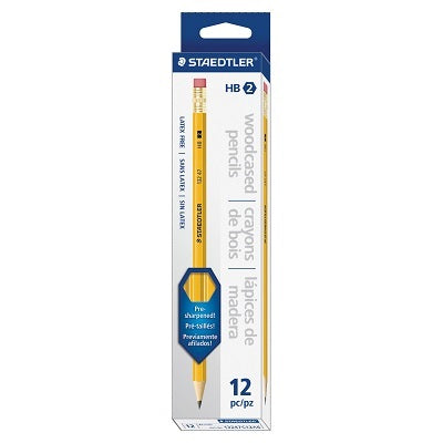 PENCILS-STAEDTLER TIPPED, PRESHARPENED NO.2 HB 12/BOX